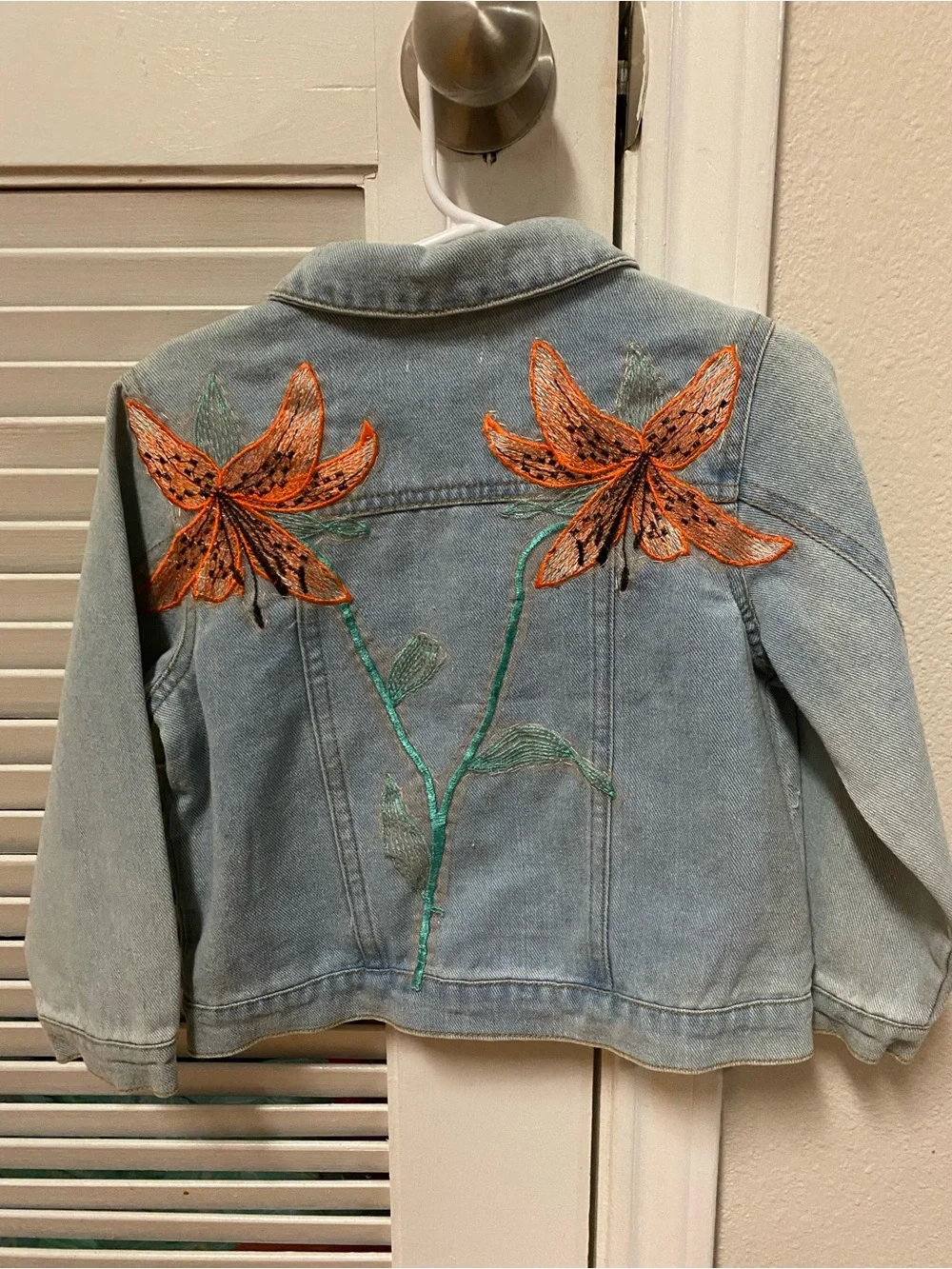 Mudpie Light Wash- Hand Embroidered Denim Jacket for Kids
